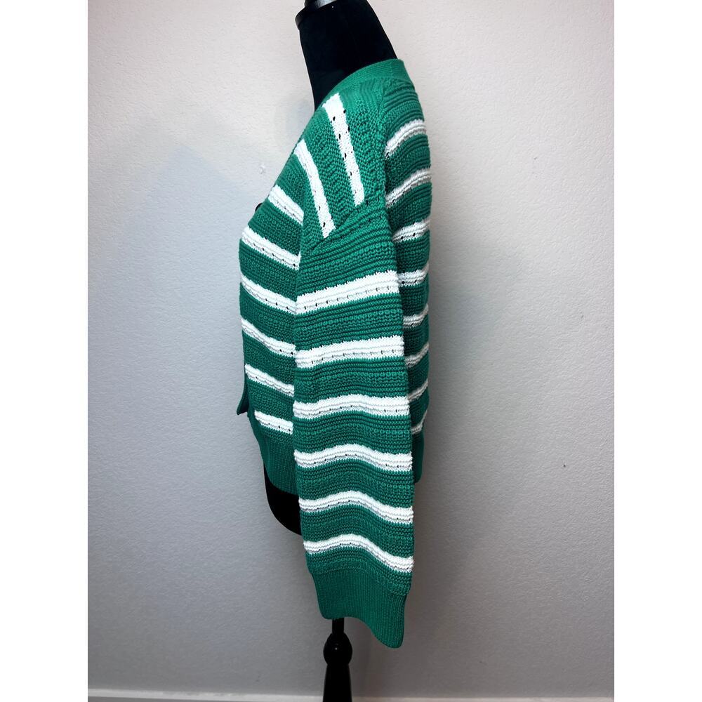 Chic Rails Geneva Cardigan Kelly Stripe Size Medium - Picture 3 of 7